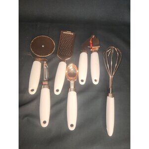 Cook With Color Copper Kitchen Gadget Set 6 Piece - Pastel Pink Handles